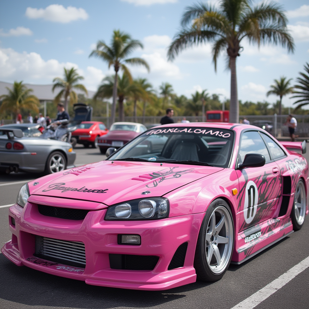 pink sports car